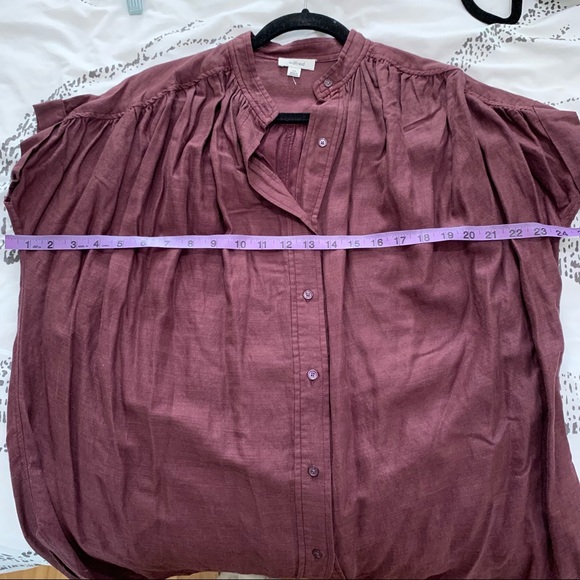 LIKE NEW WILFRED BERTILLION LINEN BLEND BLOUSE - Picture 7 of 8